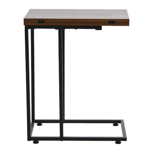 Household Essentials Jamestown Extendable C-Shaped End Table